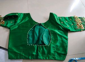 Green khatwork Blouse