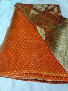 Floral Print Embroidery Saree 😍