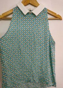 Promod Blue And White Top