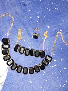 Necklace Set For Women Black 🖤