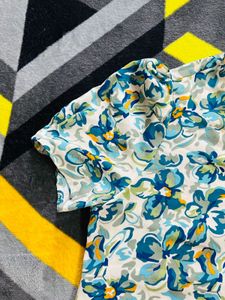 Floral Print Puff Sleeve Top