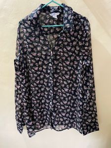 Floral Sheer Button Up