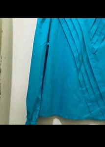 Elegant cyan Teal Blouse