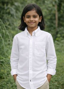 Boy's White Button-Down Shirt