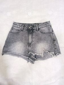 SHEIN Grey Faded Denim shorts