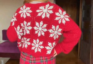 Red Snowflake Cardigan
