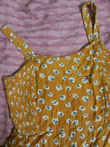Yellow Floral Print Jumpsuit