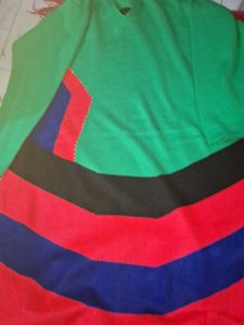 Colorful Striped Knit Sweater