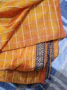Yellow Peacock Design Saree