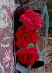 Crochet Rose  Flower Bouquet
