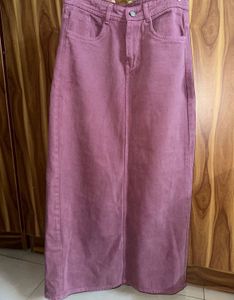 Floral Lace Top & Denim Skirt