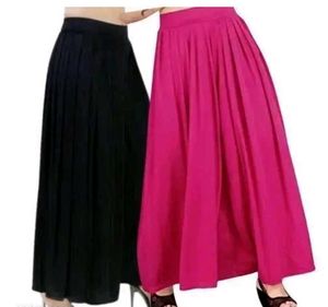 Combo Palazzo Pants - Black & Pink