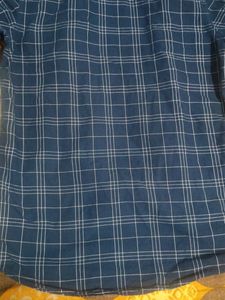 Blue Checked Button-Down Shirt