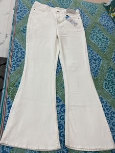 White Flare Jeans Zudio