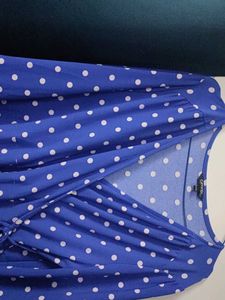 Chic Blue Polka Dot Dress