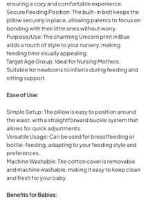 Babyhug Cotton Feeding Pillow With Belt