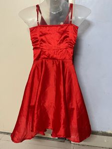 Silk Red Mini Dress