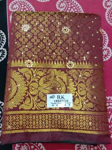 Elegant Cream Saree( Combo Offer)