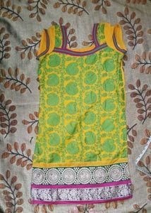 Yellow & Green Kurta