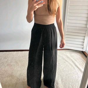 Brown Wide Leg Crop Pants
