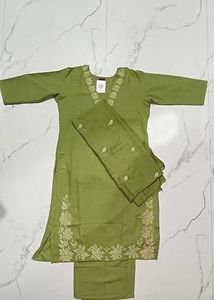 Elegant Green Embroidered Kurta Set