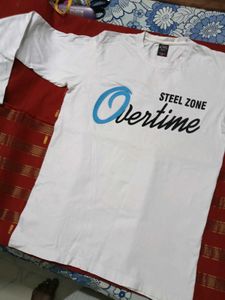 Used White Full Sleeves T-shirt