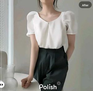 New With Tag Cute Off-white Bow Top