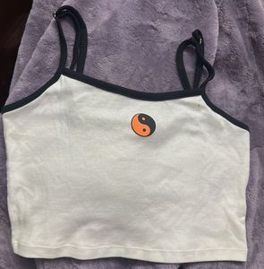 Yin Yang Cropped Tank Top