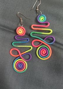 Combo Of Beautiful Multicolored Western Long Earrings 😍 N Brown Long Earrings 😍