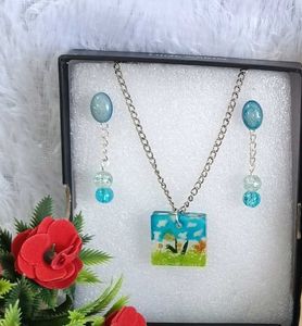 Ethnic Dress &amp; Jewelry Set