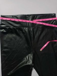 Plus Size XL Stylish Black Faux Leather Pants