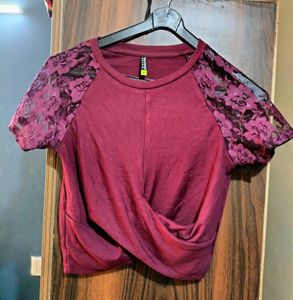 Plum Crop Top