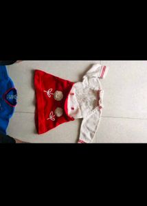 combo of 2 partywear winter wear wool frock