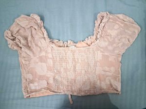 Blush Pink Floral Crop Top