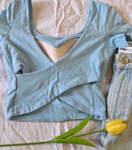 Backless Padded Crop Top