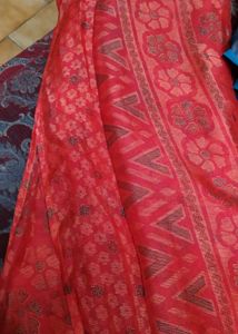 Pink Floral Saree
