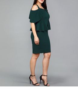 Chic Green Peplum Dress