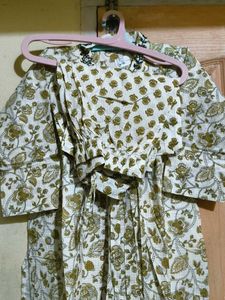 Elegant Floral Print Cord set with Handcrafted