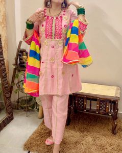 Pink Embroidered Salwar Kameez