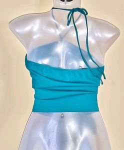 🆕 🎁Buy 2 Get 1 Free 🎁 Piece Teal Halter Top