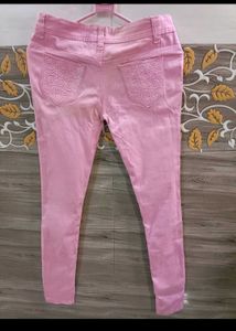Combo Of Black T-shirt &amp; Baby Pink Skinny Fit Jean