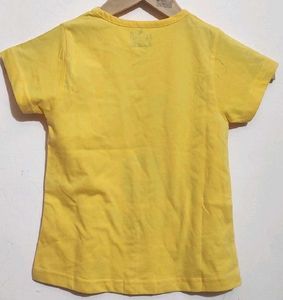 Gold Color T-shirt For 4- 5 Year Girl