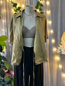 wrap khaki top