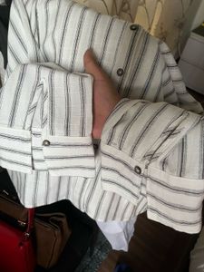 H&amp;M Striped Linen Shirt