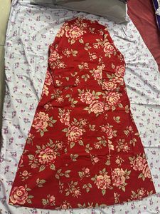 Red Floral Print Top