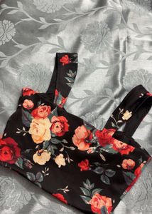 Floral Print Crop Top