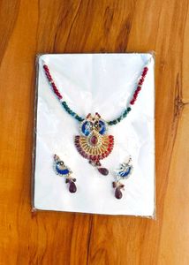 Brand New Artificial Stone Studded Jewellery Set.