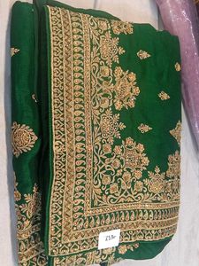 Green Embroidered Saree