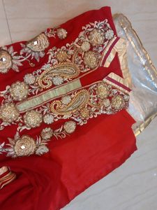 Georgette Gotta Patti And Mirror Work Semistiched