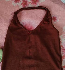 Brown Halter Top